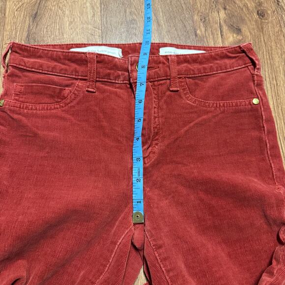 Pilcro & the Letterpress Rust Red High Rise Skinny Cords Corduroy Pants Size 26 - Picture 10 of 11